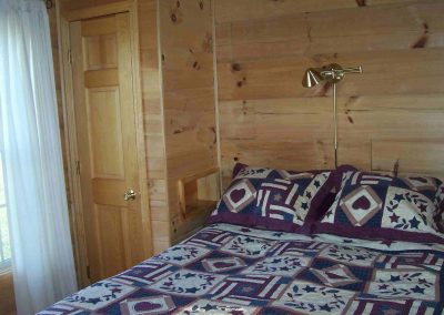 Bedroom with Queen Bed in the Cabin in the Meadow