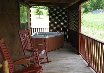 Hot Tub at the Cabin in the Meadow